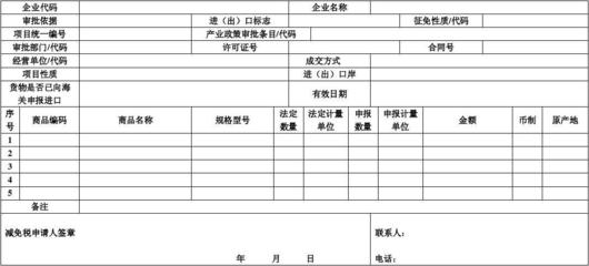 進出口貨物征免稅申請表注意事項與辦理指南